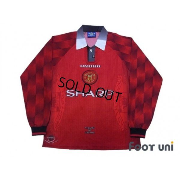 Photo1: Manchester United 1996-1998 Home Long Sleeve Shirt