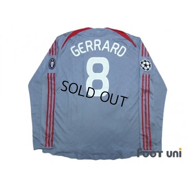 Photo2: Liverpool 2008-2009 Away Authentic Long Sleeve Shirt #8 Gerrard Champions League Patch/Badge UEFA Champions League Trophy Patch/Badge 5