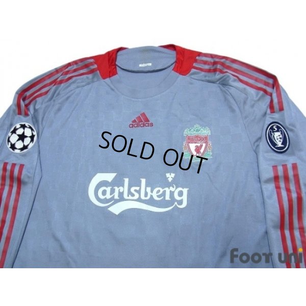 Photo3: Liverpool 2008-2009 Away Authentic Long Sleeve Shirt #8 Gerrard Champions League Patch/Badge UEFA Champions League Trophy Patch/Badge 5