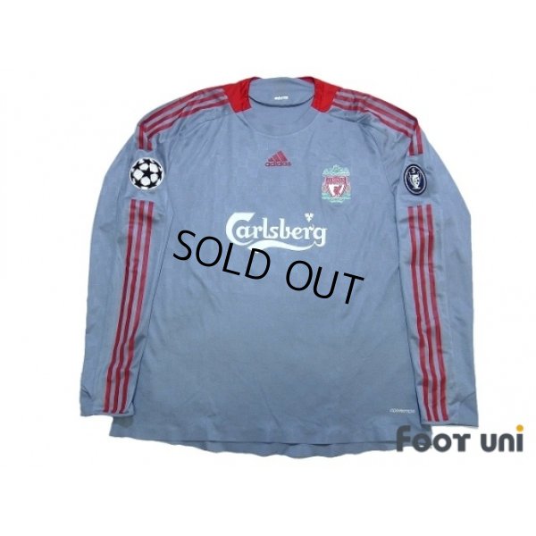 Photo1: Liverpool 2008-2009 Away Authentic Long Sleeve Shirt #8 Gerrard Champions League Patch/Badge UEFA Champions League Trophy Patch/Badge 5