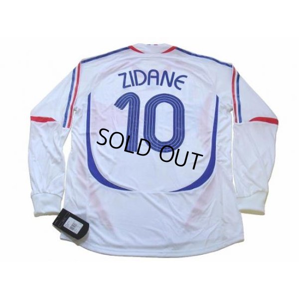 Photo2: France 2006 Away Long Sleeve Shirt #10 Zidane