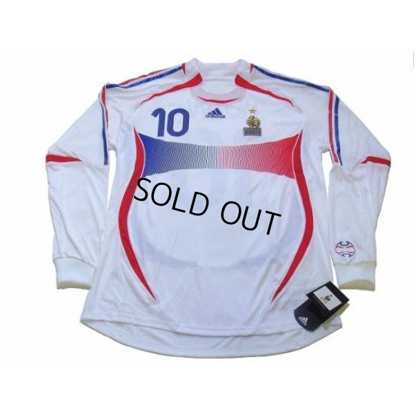 Photo1: France 2006 Away Long Sleeve Shirt #10 Zidane