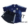 Argentina 2002 Away Shirt and Shorts Set #16 Aimar Korea Japan FIFA World Cup 2002 Patch/Badge