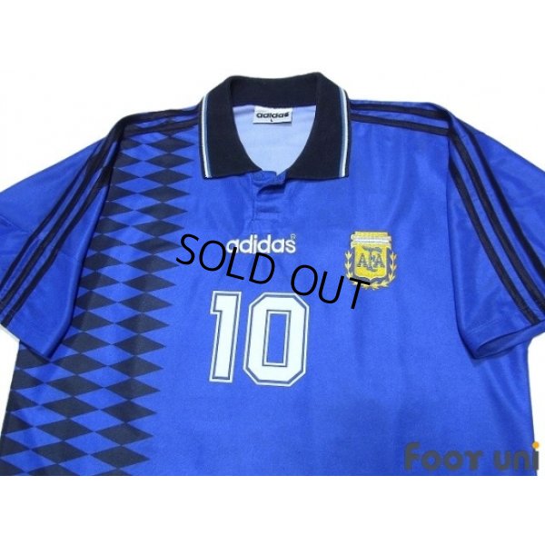 Photo3: Argentina 1994 Away Shirt #10 Maradona