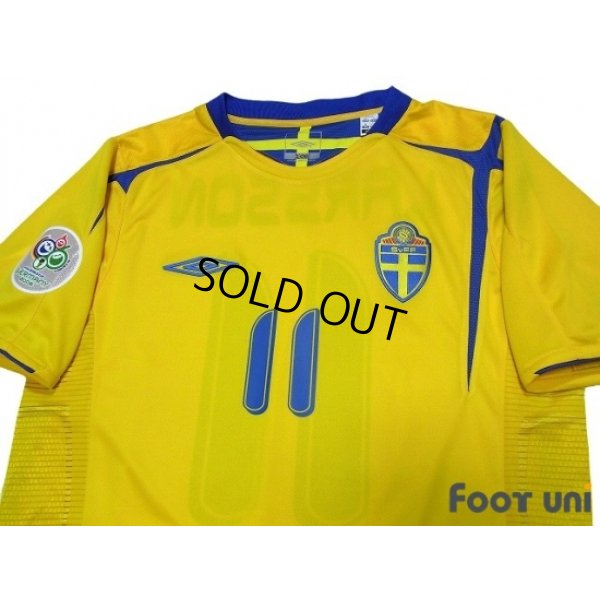 Photo3: Sweden 2006 Home Shirt #11 Larsson FIFA World Cup 2006 Germany Patch/Badge