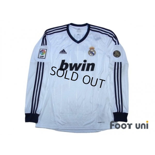 Photo1: Real Madrid 2012-2013 Home L/S Shirt #7 Ronaldo 110 ANOS 1902-2012 Patch/Badge LFP Patch/Badge w/tags