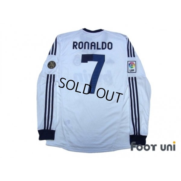 Photo2: Real Madrid 2012-2013 Home L/S Shirt #7 Ronaldo 110 ANOS 1902-2012 Patch/Badge LFP Patch/Badge w/tags