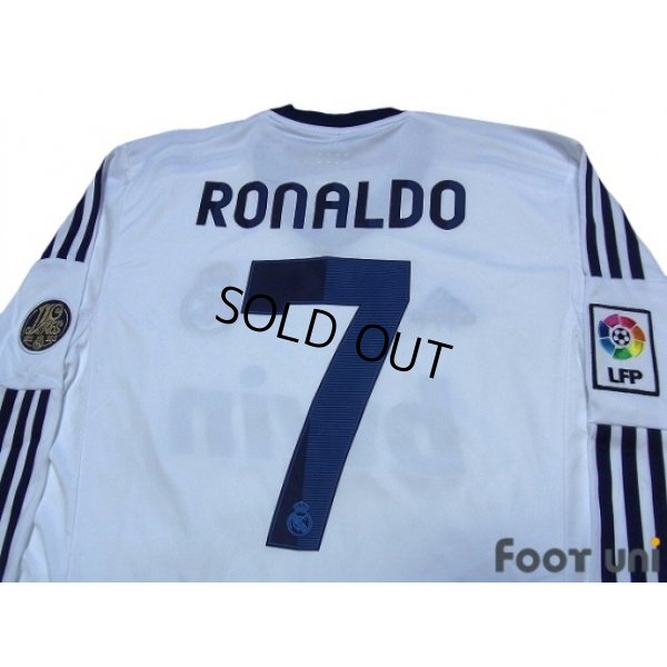 Photo4: Real Madrid 2012-2013 Home L/S Shirt #7 Ronaldo 110 ANOS 1902-2012 Patch/Badge LFP Patch/Badge w/tags