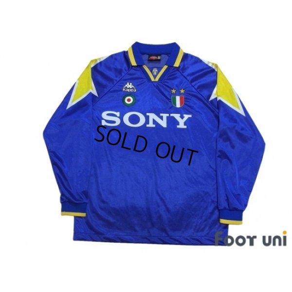 Photo1: Juventus 1995-1996 Away Long Sleeve Shirt Scudetto Patch/Badge Coppa Italia Patch/Badge