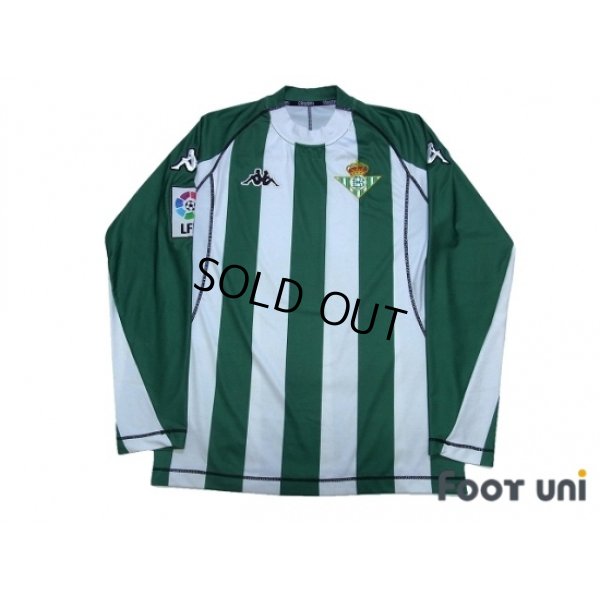 Photo1: Real Betis 2004-2005 Home L/S Shirt LFP Patch/Badge