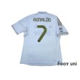 Photo2: Real Madrid 2011-2012 Home Shirt #7 Ronaldo LFP Patch/Badge (2)