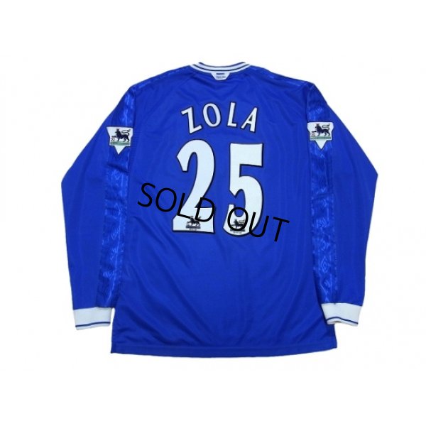 Photo2: Chelsea 1999-2001 Home Long sleeve #25 Zola The F.A. Premier League Patch/Badge