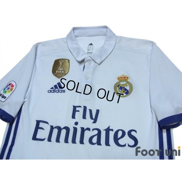 Photo4: Real Madrid Authentic 2016-2017 Home Shirt #7 Ronaldo LFP Patch/Badge