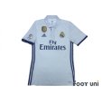 Photo1: Real Madrid Authentic 2016-2017 Home Shirt #7 Ronaldo LFP Patch/Badge (1)