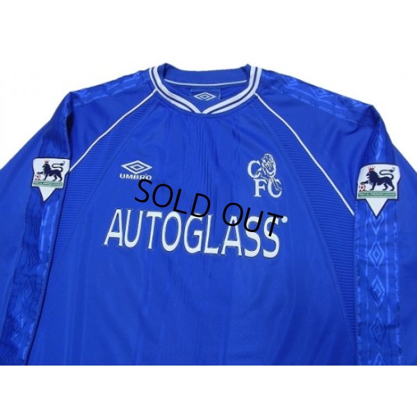 Photo3: Chelsea 1999-2001 Home Long sleeve #25 Zola The F.A. Premier League Patch/Badge