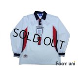 England 1998 Home Long Sleeve Shirt #7 Beckham