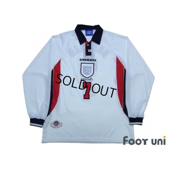 Photo1: England 1998 Home Long Sleeve Shirt #7 Beckham