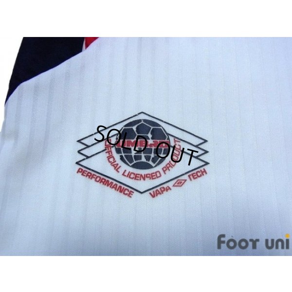 Photo8: England 1998 Home Long Sleeve Shirt #7 Beckham