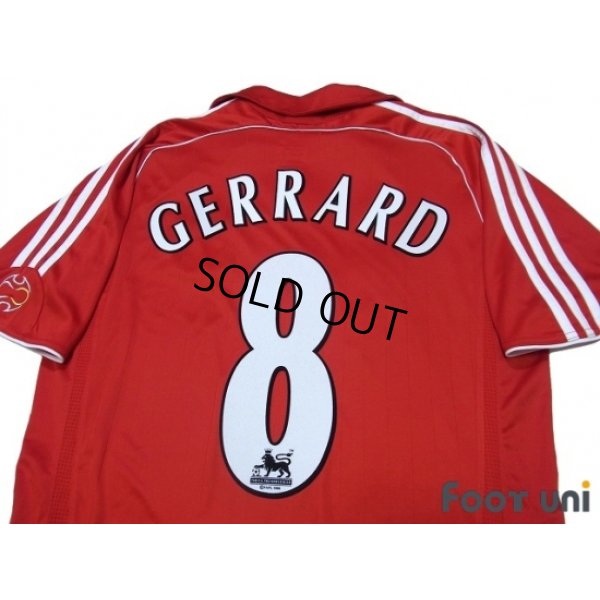 Gerrard #8 Liverpool 2006-2008 Home Champions League Football Nameset for shirt 