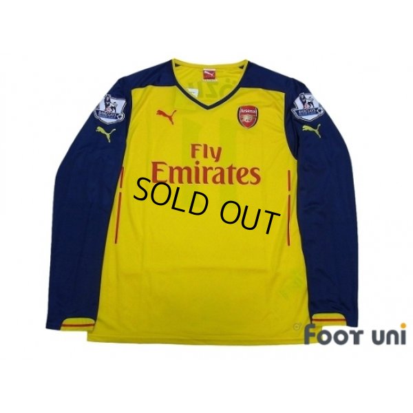 Photo1: Arsenal 2014-2015 Away Long Sleeve Shirt #11 Ozil w/tags BARCLAYS PREMIER LEAGUE Patch/Badge