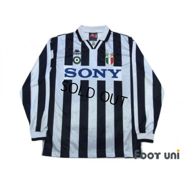 Photo1: Juventus 1995-1996 Home Long Sleeve Shirt Scudetto Patch/Badge