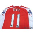 Photo4: Arsenal 2014-2015 Home Long Sleeve Shirt #11 Ozil w/tags (4)