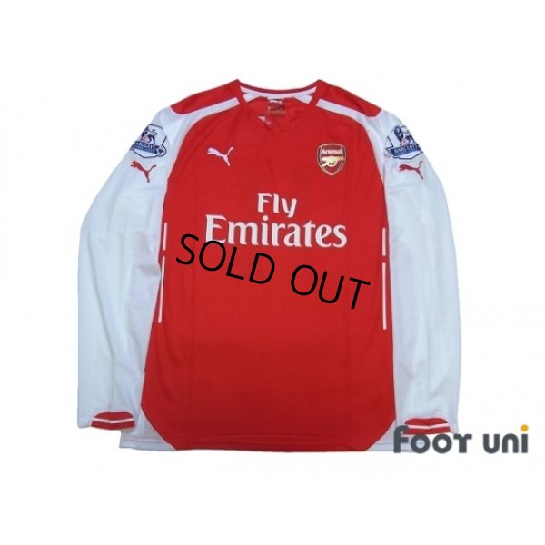 Photo1: Arsenal 2014-2015 Home Long Sleeve Shirt #11 Ozil w/tags