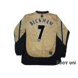 Photo2: Manchester United Centenario Reversible Long Sleeve Shirt #7 Beckham (2)