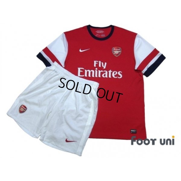 Photo1: Arsenal 2012-2013 Home Shirt and Shorts Set