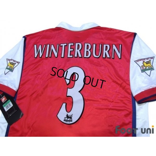 Photo4: Arsenal 1998-1999 Home Shirt #3 Winterburn w/tags