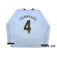 Photo2: Arsenal 2007-2008 Away Authentic Long Sleeve Shirt #4 Fabregas (2)