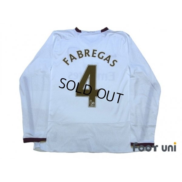 Photo2: Arsenal 2007-2008 Away Authentic Long Sleeve Shirt #4 Fabregas