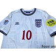 Photo3: England Euro 2000 Home Shirt #10 Owen UEFA Euro 2000 Patch/Badge UEFA Fair Play Patch/Badge