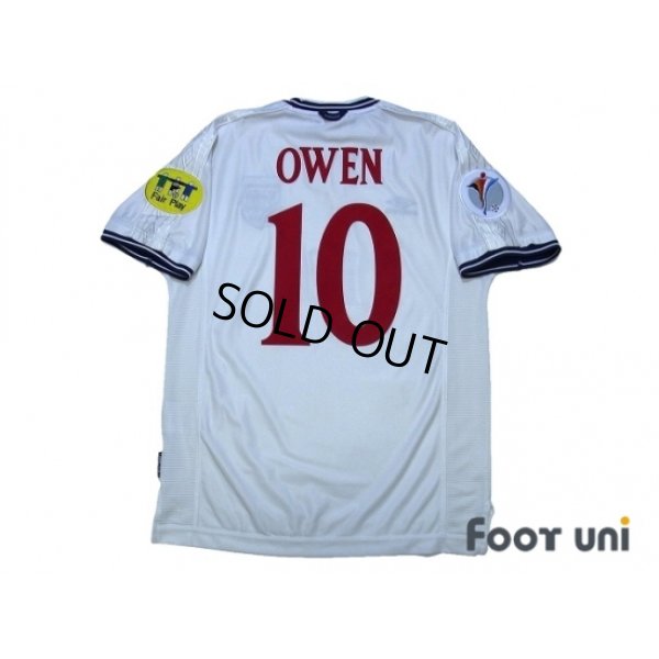 Photo2: England Euro 2000 Home Shirt #10 Owen UEFA Euro 2000 Patch/Badge UEFA Fair Play Patch/Badge