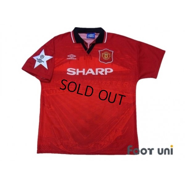 Photo1: Manchester United 1994-1996 Home Shirt #7 CL Patch/Badge