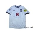 Photo1: England Euro 2000 Home Shirt #10 Owen UEFA Euro 2000 Patch/Badge UEFA Fair Play Patch/Badge (1)