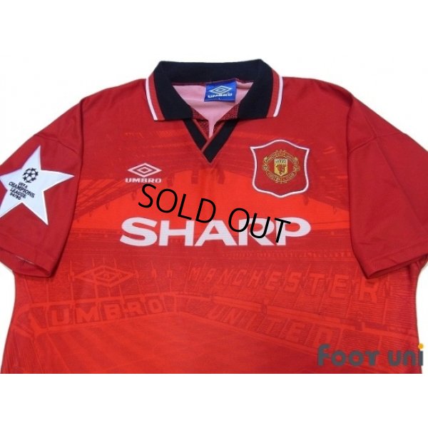Photo3: Manchester United 1994-1996 Home Shirt #7 CL Patch/Badge