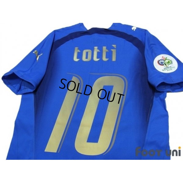 Photo4: Italy 2006 Home Authentic Shirt #10 Totti FIFA World Cup 2006 Germany Patch/Badge