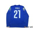 Photo2: Italy 2014 Home Long Sleeve Shirt #21 Pirlo w/tags (2)