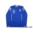 Photo1: Italy 2014 Home Long Sleeve Shirt #21 Pirlo w/tags (1)