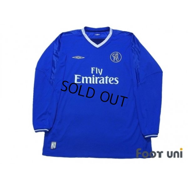 Photo1: Chelsea 2003-2005 Home Long Sleeve Shirt #16 Robben