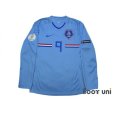 Photo1: Netherlands 2008 Away Authentic Long Sleeve Shirt #9 v. Nistelrooy UEFA Euro Qualifiers 2008 Patch/Badge w/tags (1)