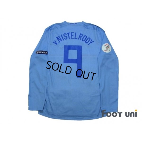 Photo2: Netherlands 2008 Away Authentic Long Sleeve Shirt #9 v. Nistelrooy UEFA Euro Qualifiers 2008 Patch/Badge w/tags