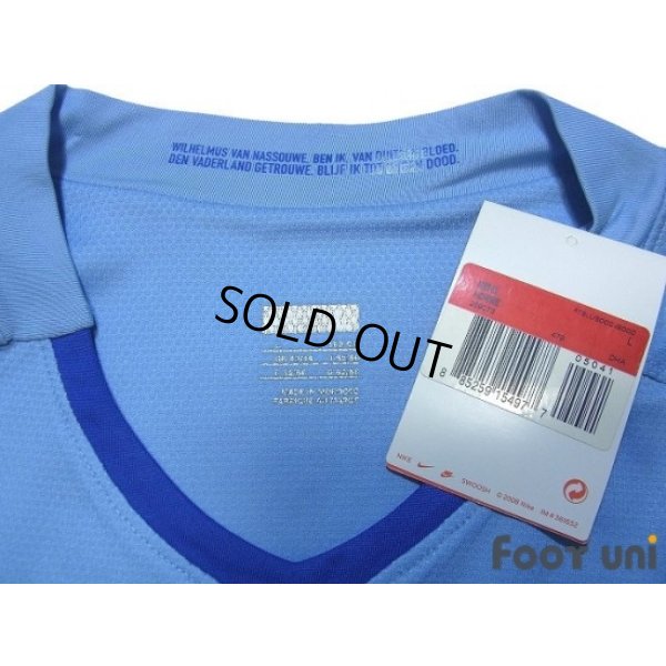 Photo5: Netherlands 2008 Away Authentic Long Sleeve Shirt #9 v. Nistelrooy UEFA Euro Qualifiers 2008 Patch/Badge w/tags