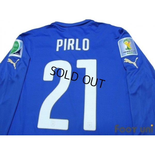 Photo4: Italy 2014 Home Long Sleeve Shirt #21 Pirlo w/tags