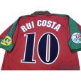 Photo4: Portugal Euro 1996 Home Shirt #10 Rui Costa UEFA Euro 1996 Patch/Badge UEFA Fair Play Patch/Badge (4)