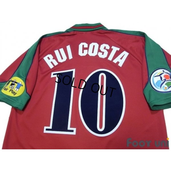 Photo4: Portugal Euro 1996 Home Shirt #10 Rui Costa UEFA Euro 1996 Patch/Badge UEFA Fair Play Patch/Badge