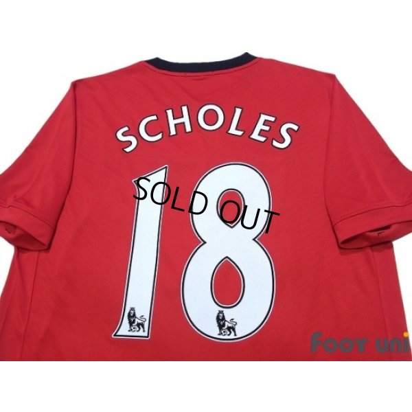 Photo4: Manchester United 2009-2010 Home Shirt #18 Scholes FIFA World Champions 2008 Patch/Badge