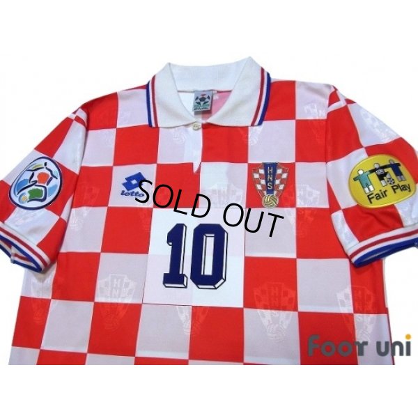 Photo3: Croatia 1996 Home Shirt #10 Boban UEFA Euro 1996 Patch/Badge UEFA Fair Play Patch/Badge