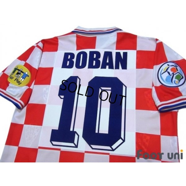 Photo4: Croatia 1996 Home Shirt #10 Boban UEFA Euro 1996 Patch/Badge UEFA Fair Play Patch/Badge